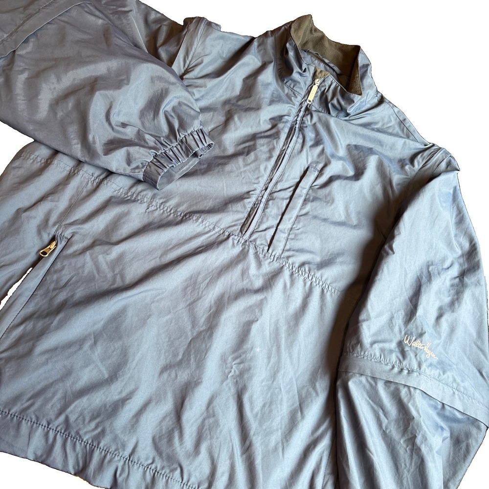 Vintage Walter Hagen Navy 1/2 Zip Golf Windbreaker Jacket Anorak Men's XL